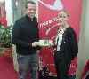 Sharon Speers collecting her tickets for the Brits 2012